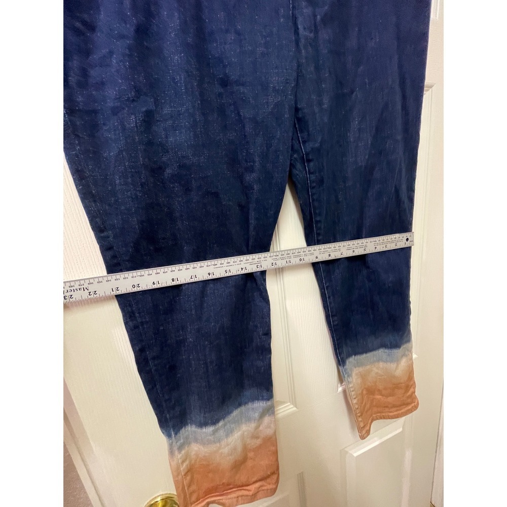 Chico's So Slimming Girlfriend‎ Jeans Size 3R US 16 Regular Ombre Fade - Picture 9 of 17